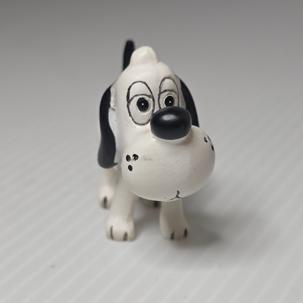Terrytoons Deputy Dawg Miniature Wood Figurine Small White Fair Vintage